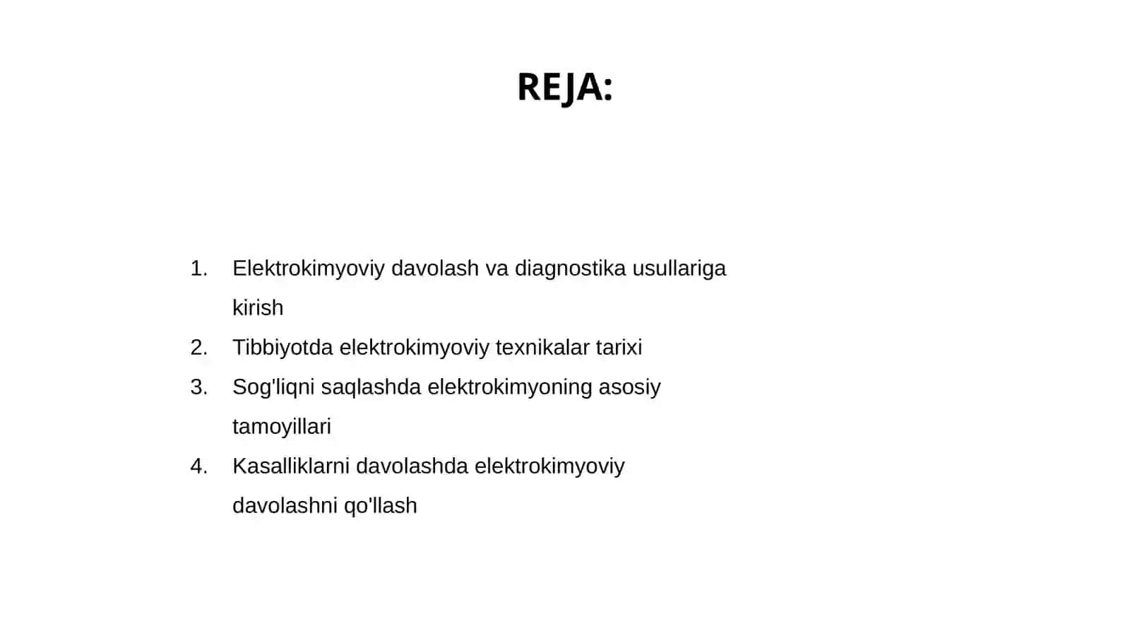 Elektrokimyoviy davolash va diagnostika usullari 2