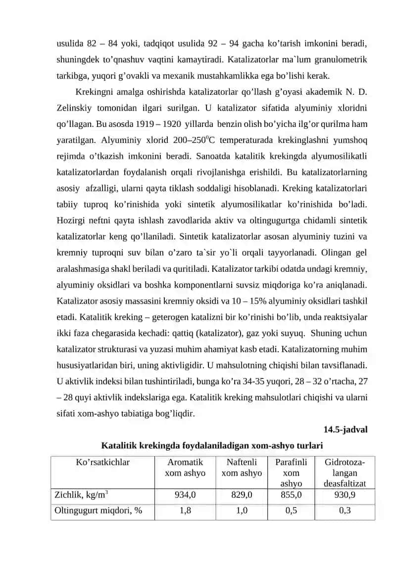 Katalitik kreking jarayonining sanoatdagi qurilmalari 2