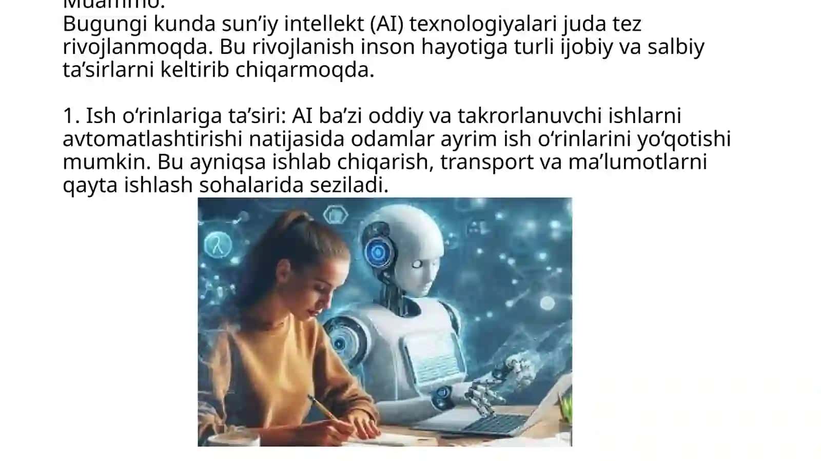Sun’iy intellektning inson hayotiga ta’siri 2