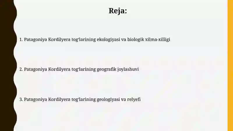 Patagoniya Kordilyera tog'lari 2