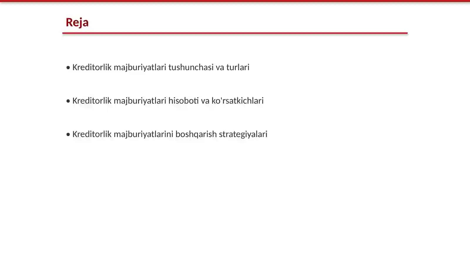 Kreditorlik majburiyatlari tahlili 2
