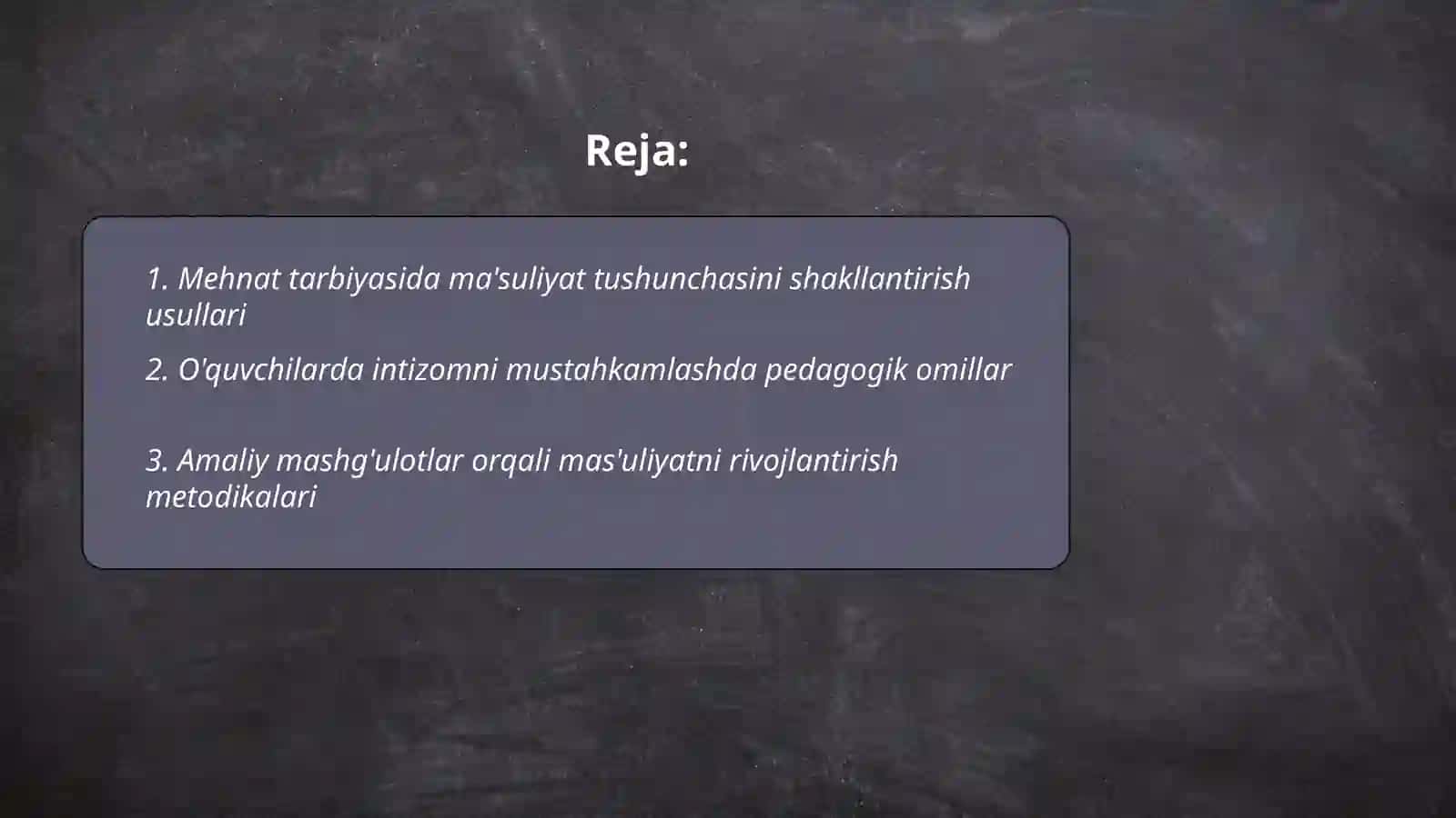 Mehnat jarayonida o'quvchilarda ma'suliyat va intizomni tarbiyalash metodikasi 2