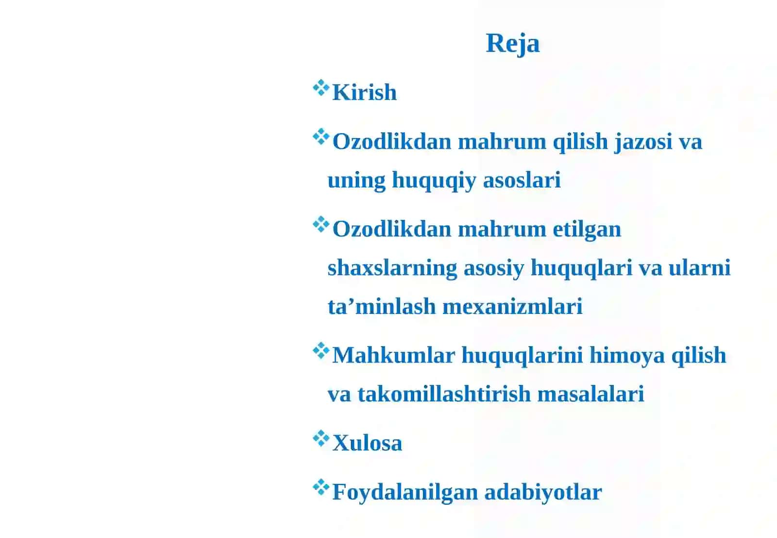 Ozodlikdan Mahrum Qilish Jazosi 2