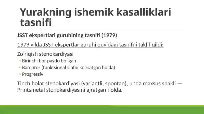 Yurakning ishemik kasalliklari 2