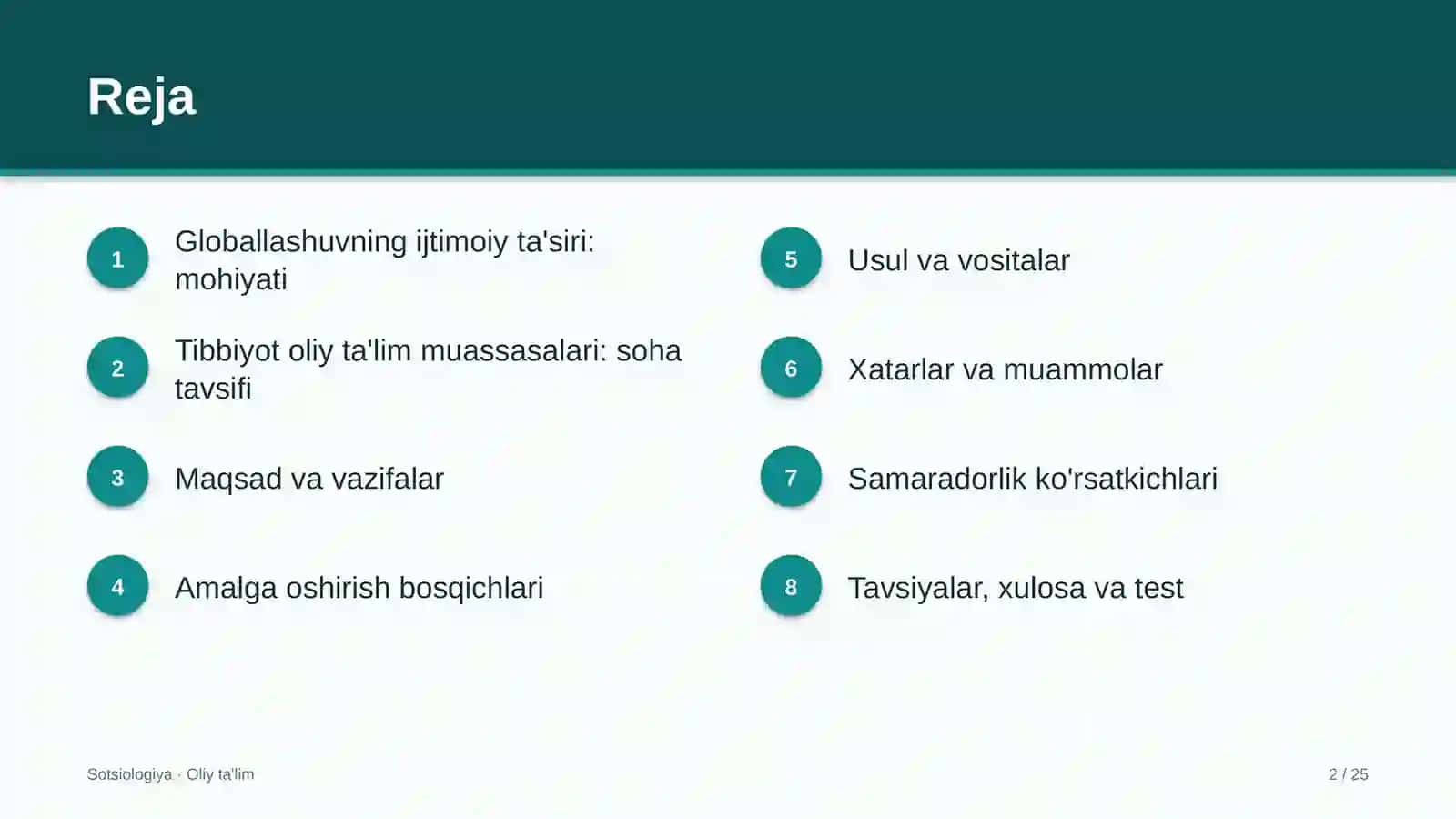 tibbiyot oliy ta'lim muassasalarida globallashuvning ijtimoiy ta'siri 5219 2