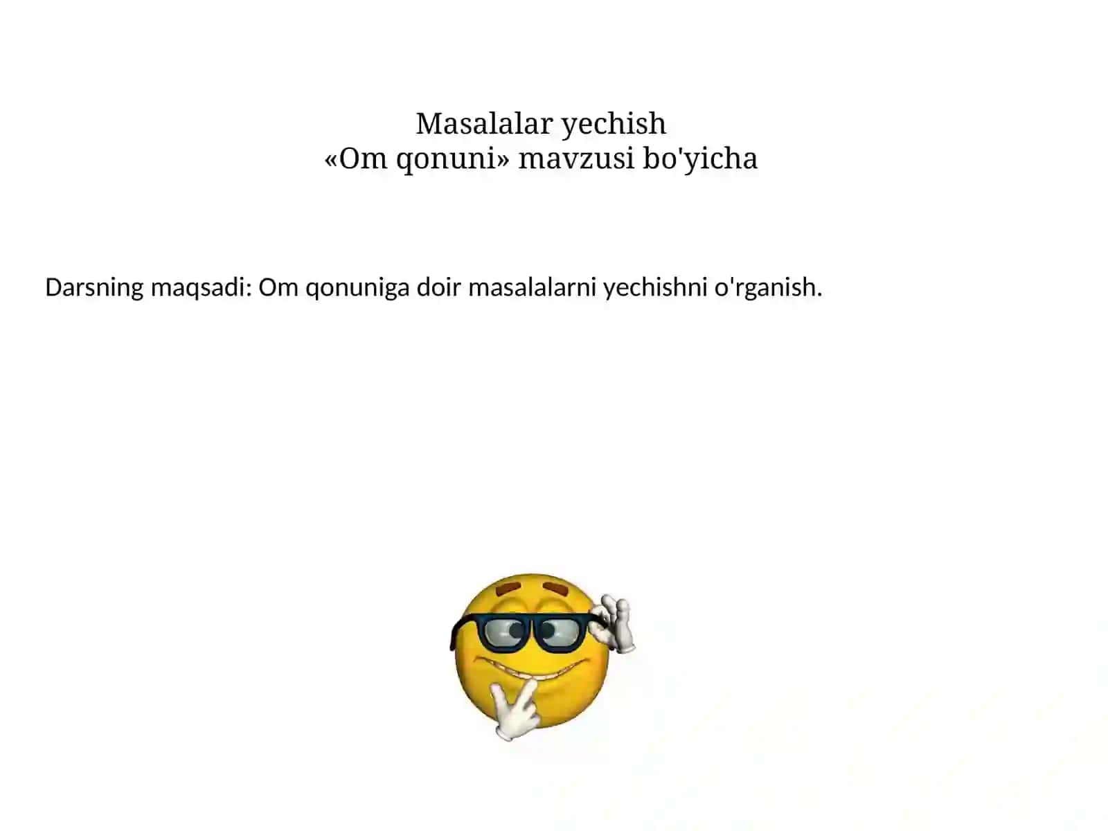 Fizika - Om qonuniga doir masalalar yechish (8-sinf) 2