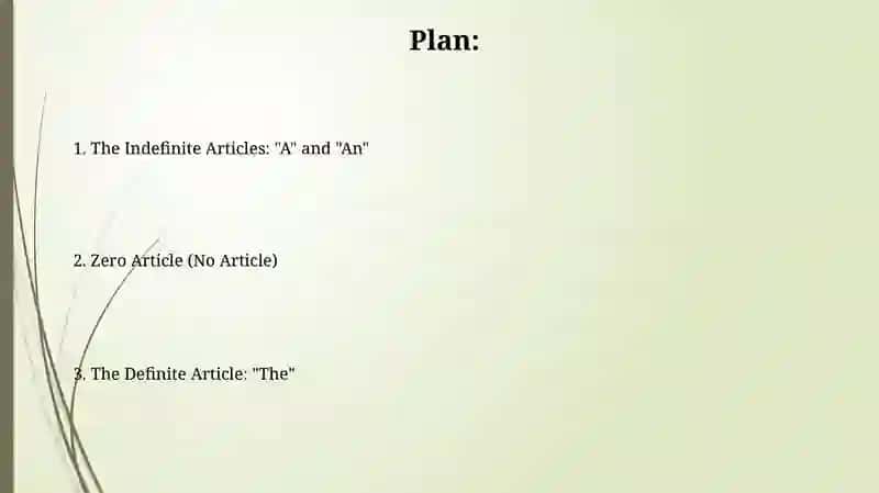 Indefinite Article Definite Article and No Article 2