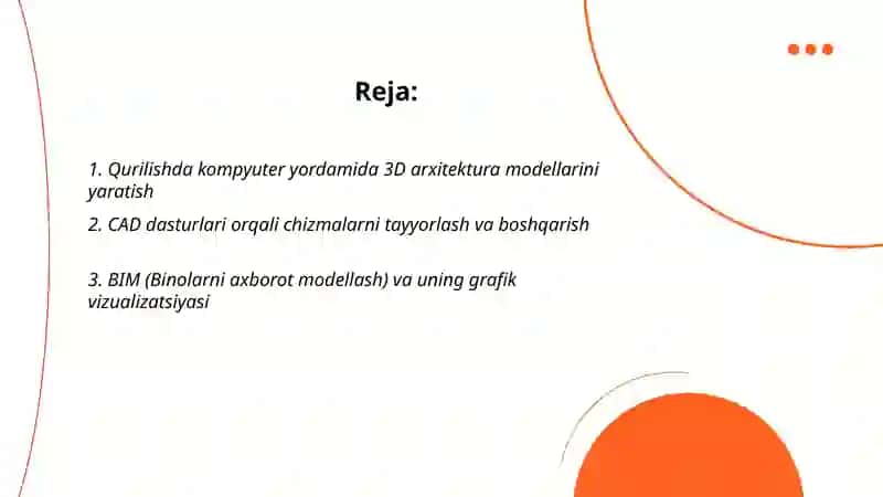 Qurulishda kompyuter grafikasidan foydalanish 2