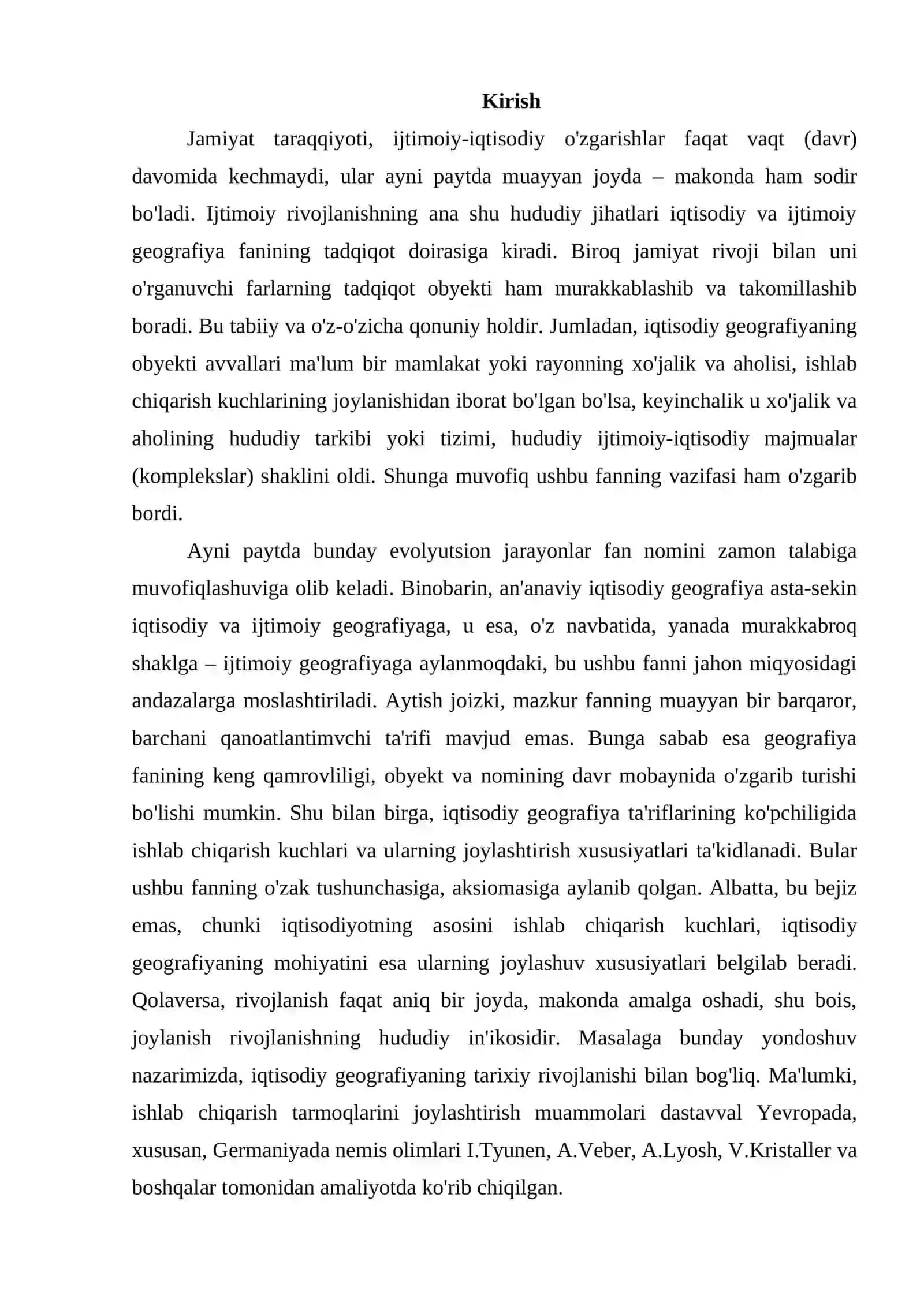 Uzoq xorij olimlarining iqtisodiy va ijtimoiy geografiyaga qo‘shgan hissasi 2