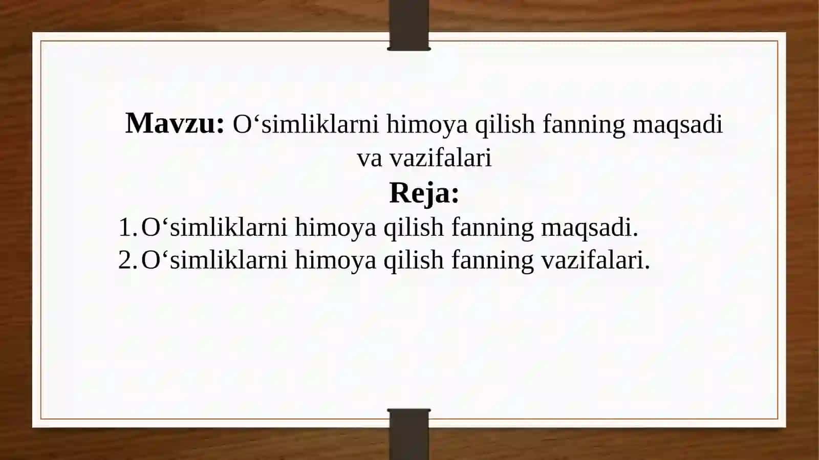 Islomning Qishloq xo'jaligiga Fitopatologiya fanidan saqlashda kasallik va zararkunandalar 2