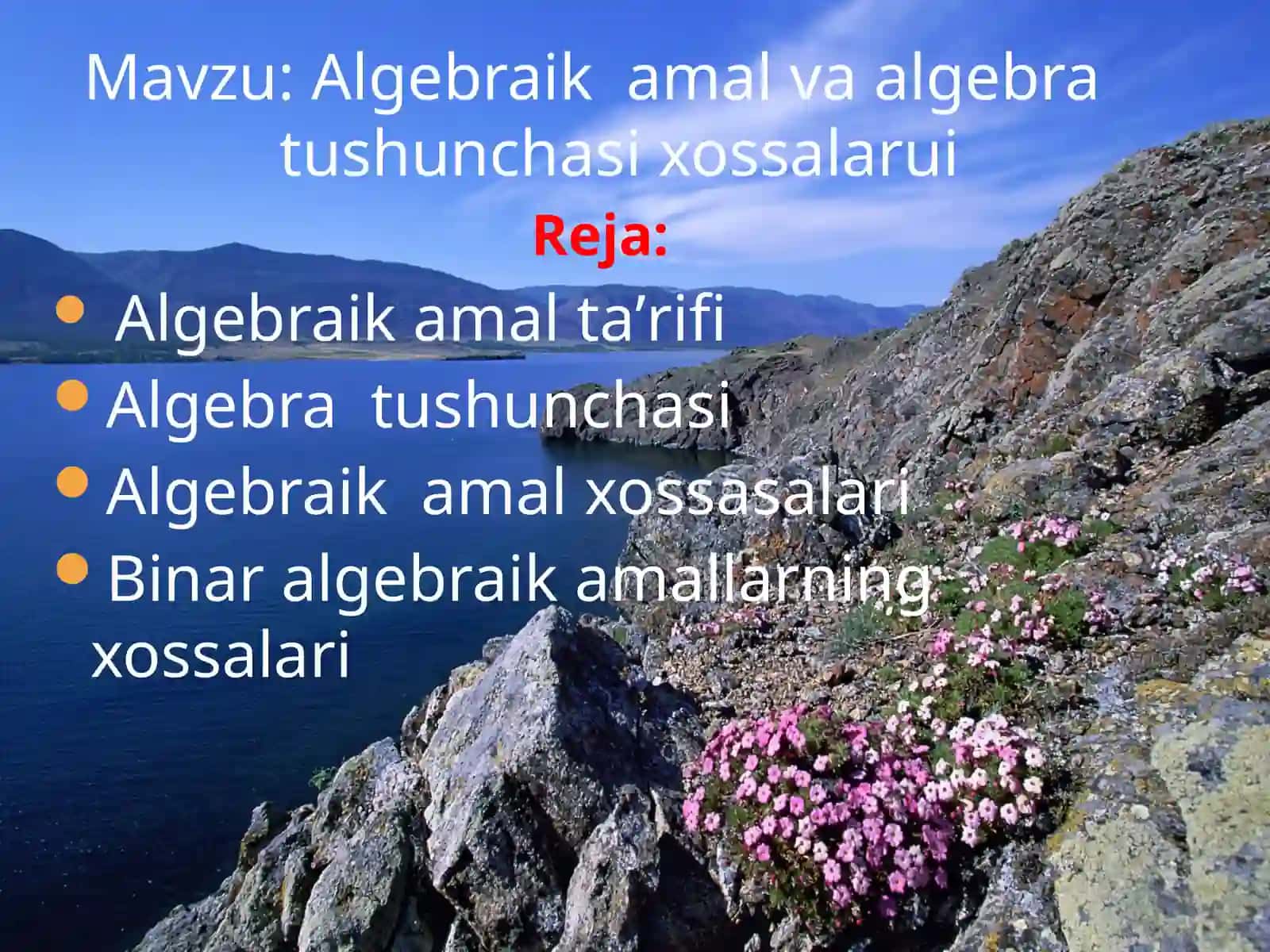 Algebraik amal ta’rifi 2