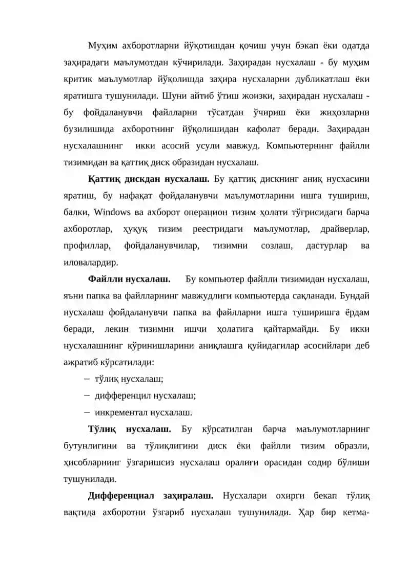 SQL Serverda ma'lumotlar bazasini zahira nusxalash 2