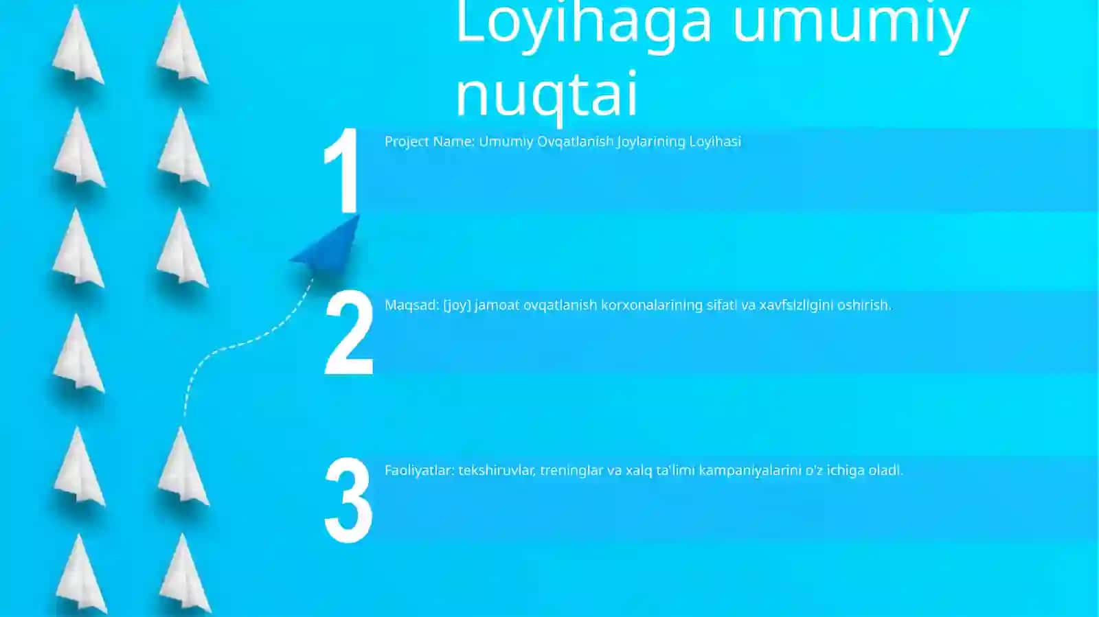 Umumiy Ovqatlanish Joylarining Loyihasi 2