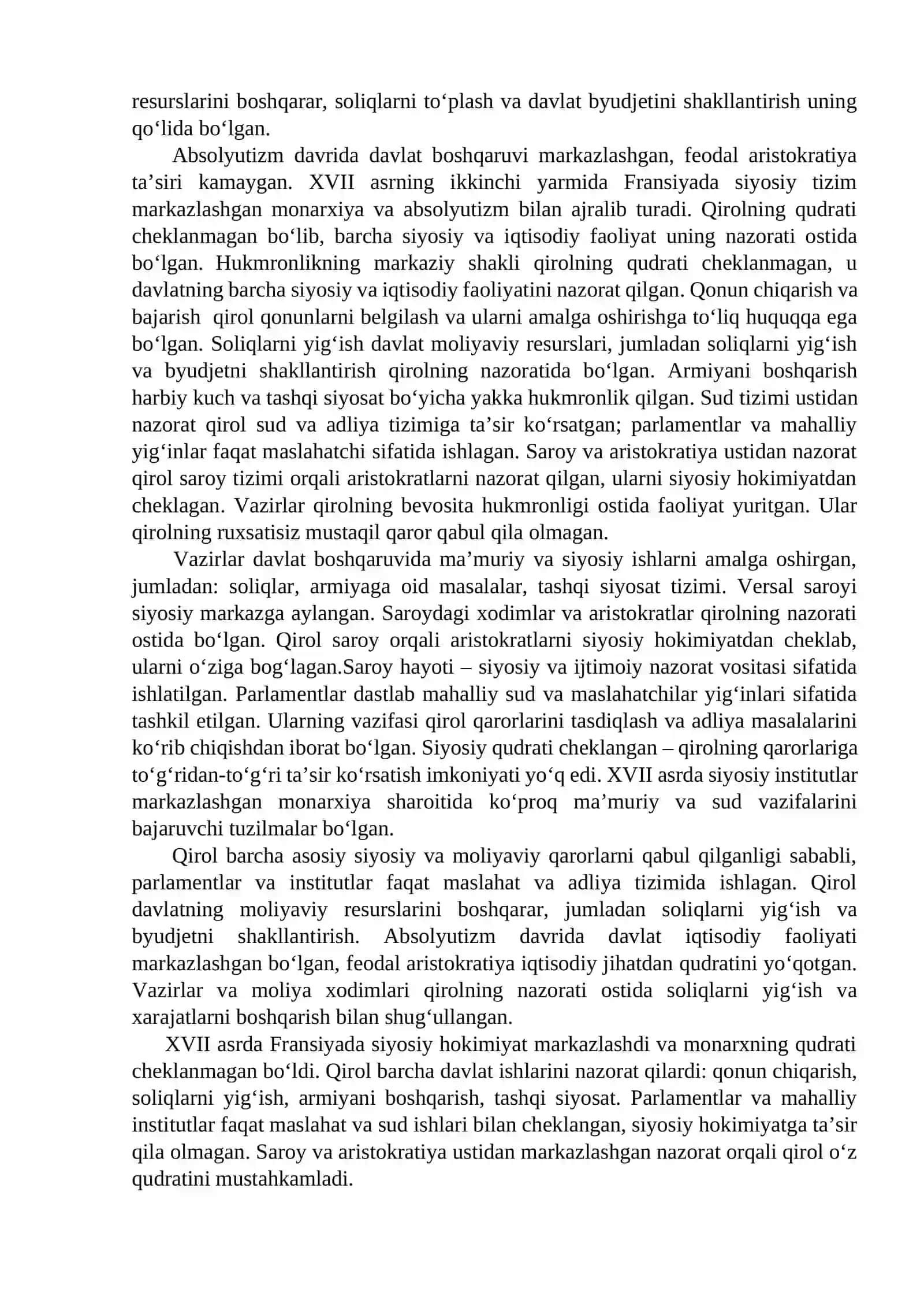 Fransiya XVII asrning ikkinchi yarmi XX asr boshlari 2