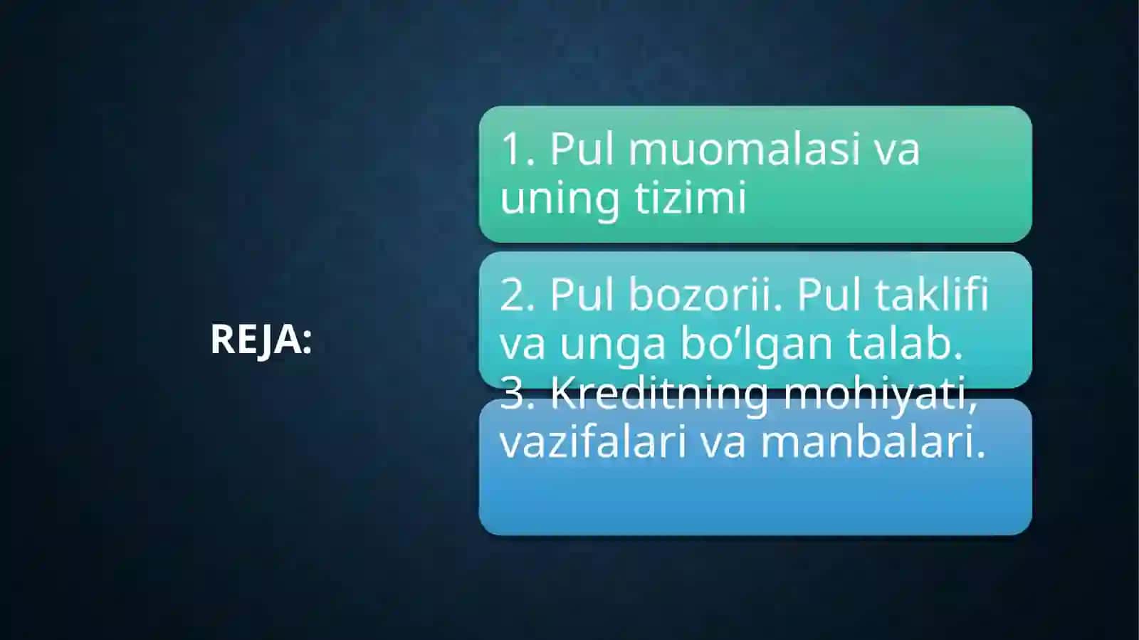 Pul muomalasi, pul-kredit tizimi va banklar 2