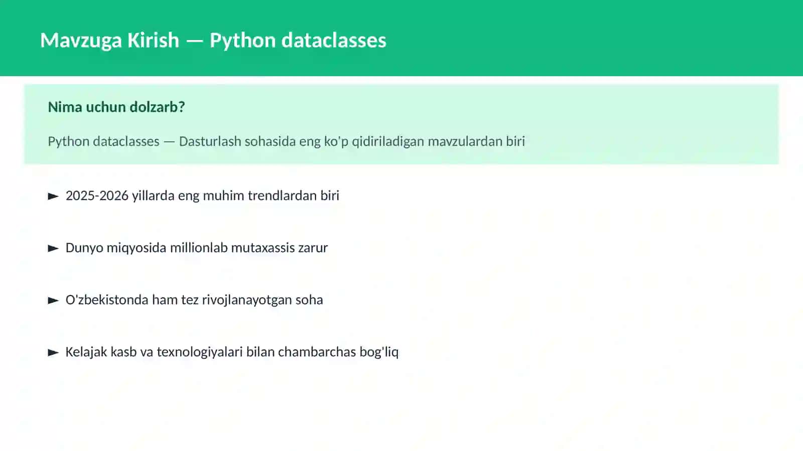 PYTHON DASTURLASH 2