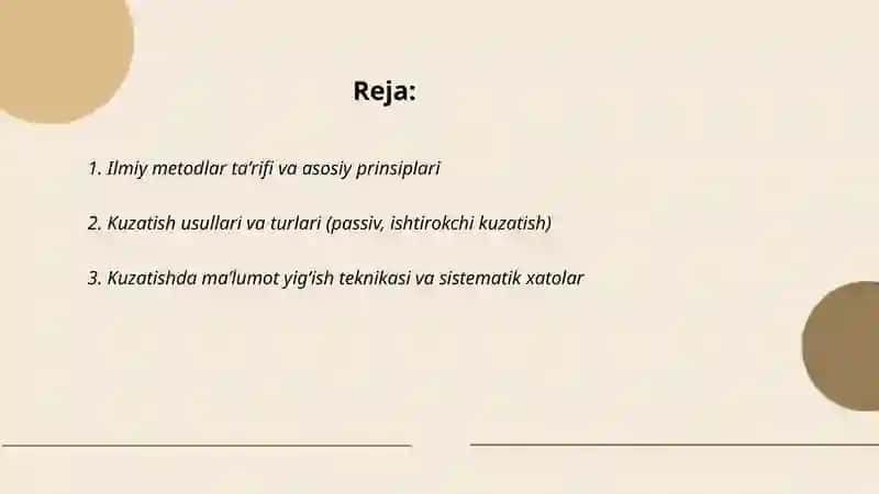 Ilmiy Metodlar va Tadqiqot Yondashuvlari 2
