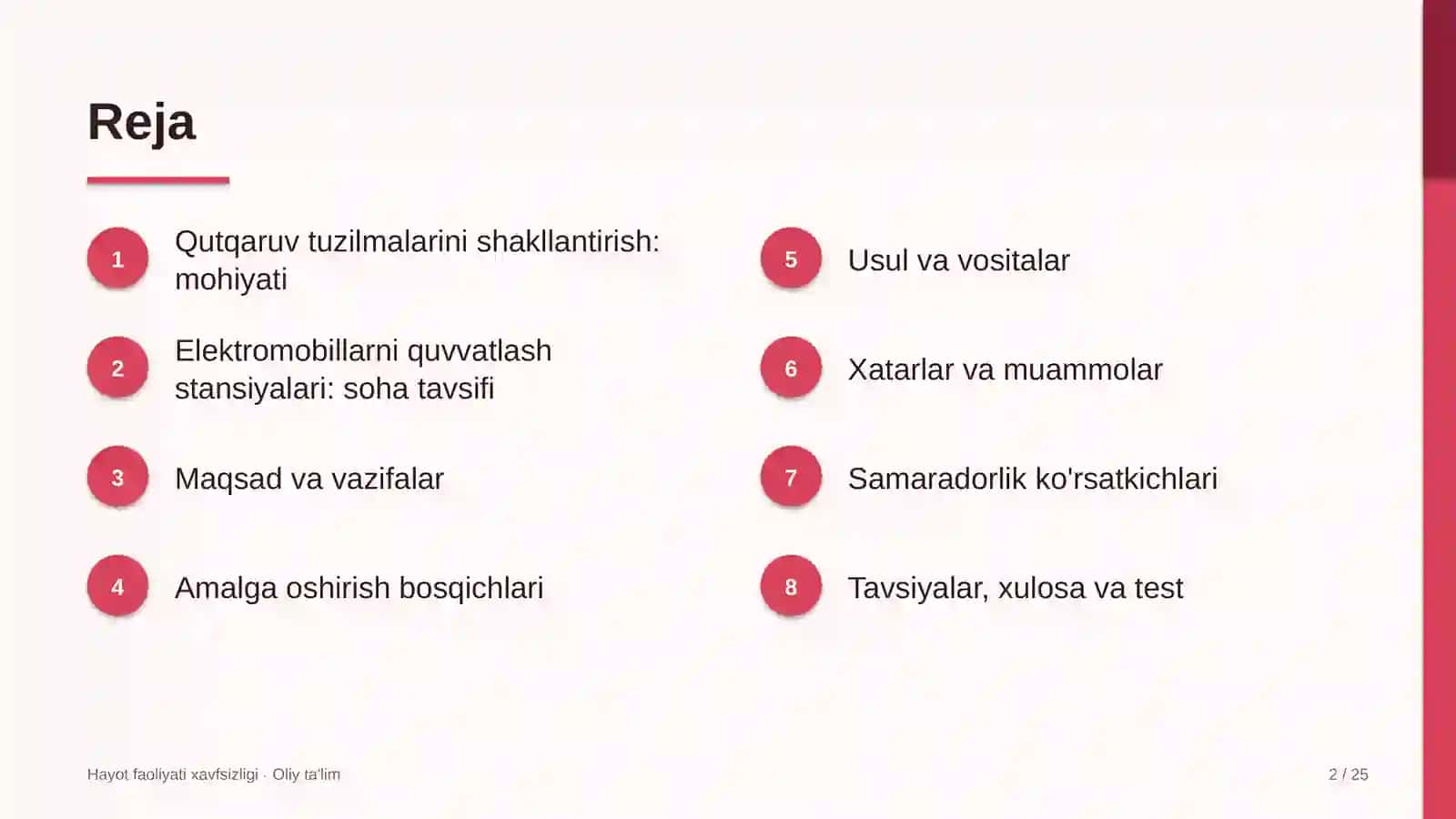 elektromobillarni quvvatlash stansiyalarida qutqaruv tuzilmalarini shakllantirish 9856 2