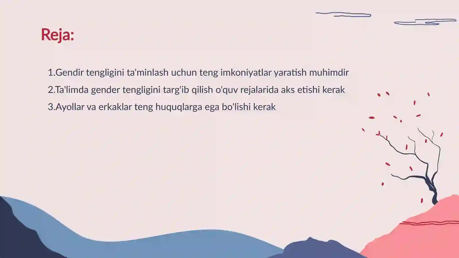 Gendir tengligi 2