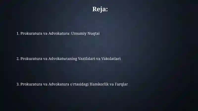 Prokuratura va Advokatura organlari 2