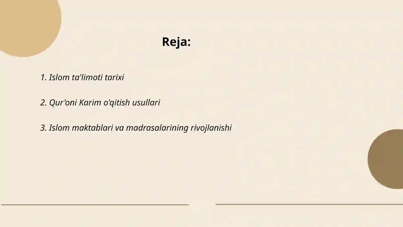 Islom ta'limoti tarixi 2