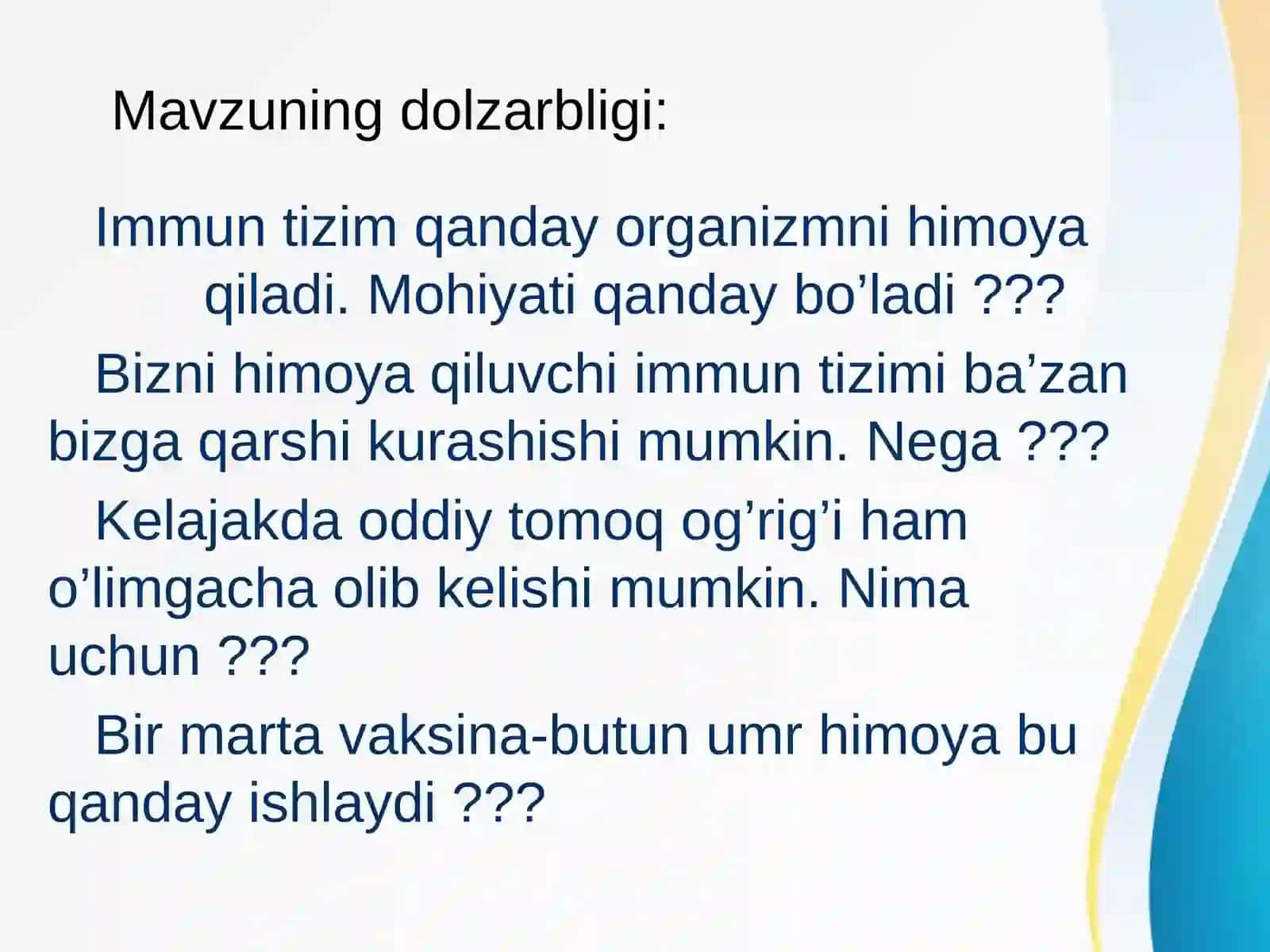 IMМUN SISTEMASI: TUZILISHI VA ORGANIZMNI HIMOYALASHDAGI AHAMIYATI 2
