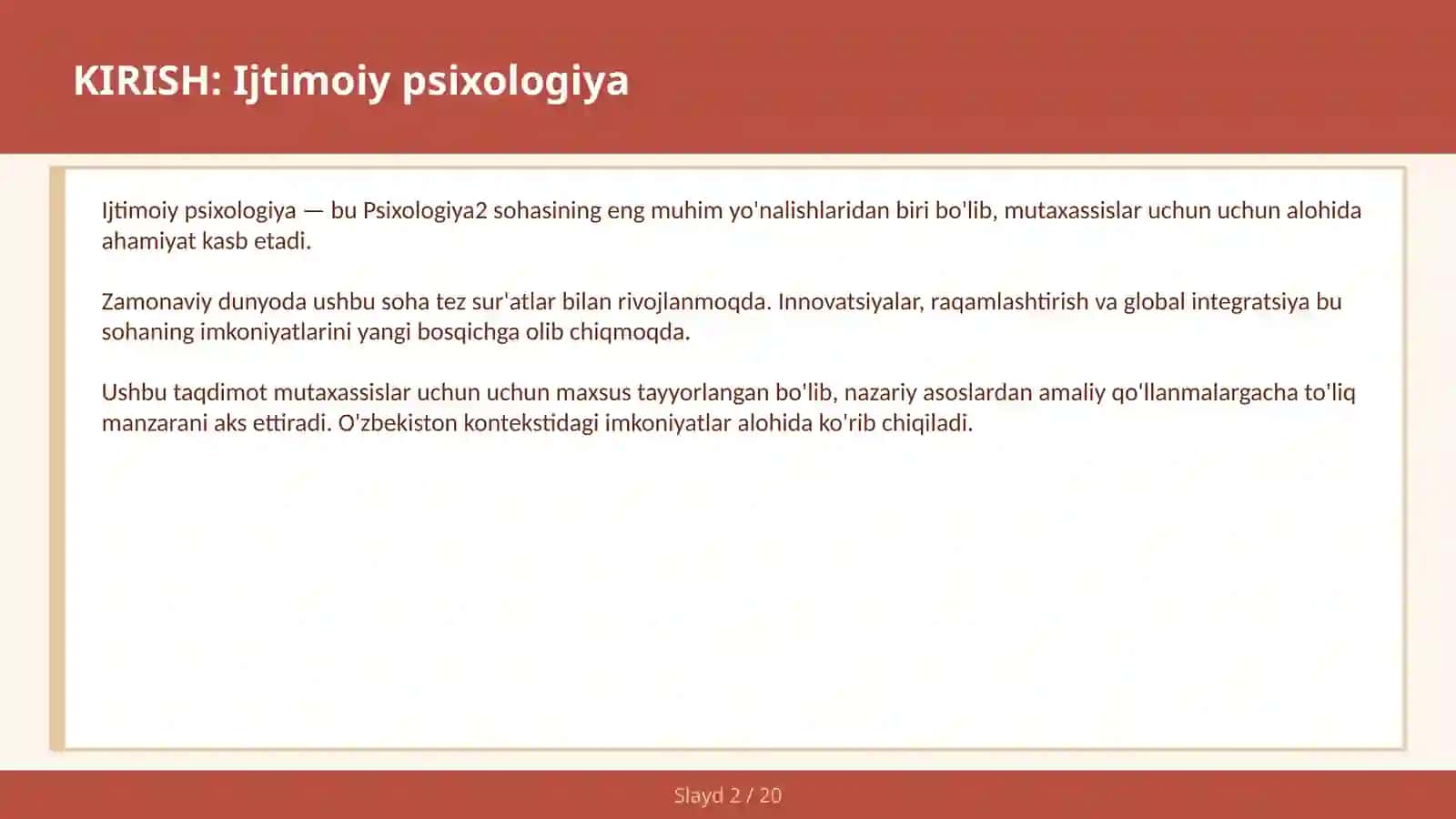 Ijtimoiy psixologiya 2