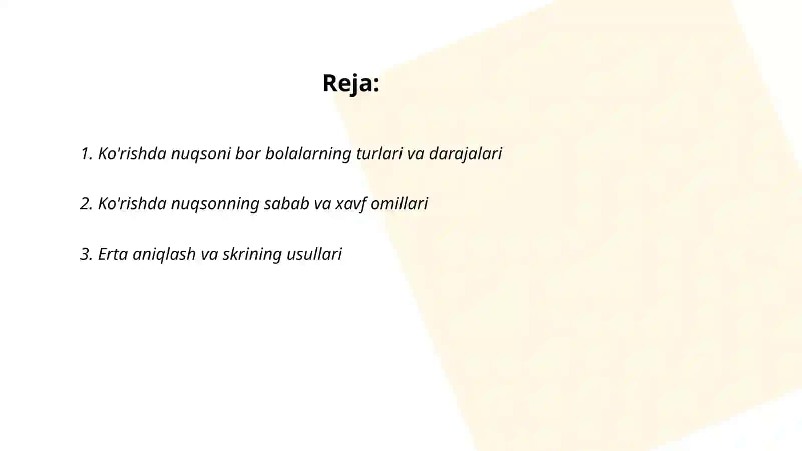 Ko'rishda nuqsoni bor bolalar 2