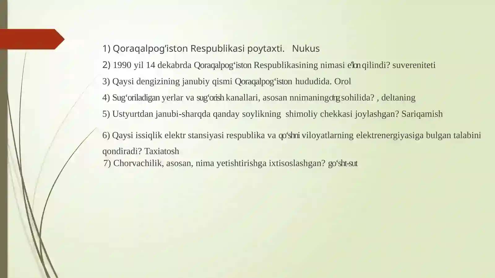 Mustaqillik yillarida Qoraqalpog’iston Respublikjasi 2