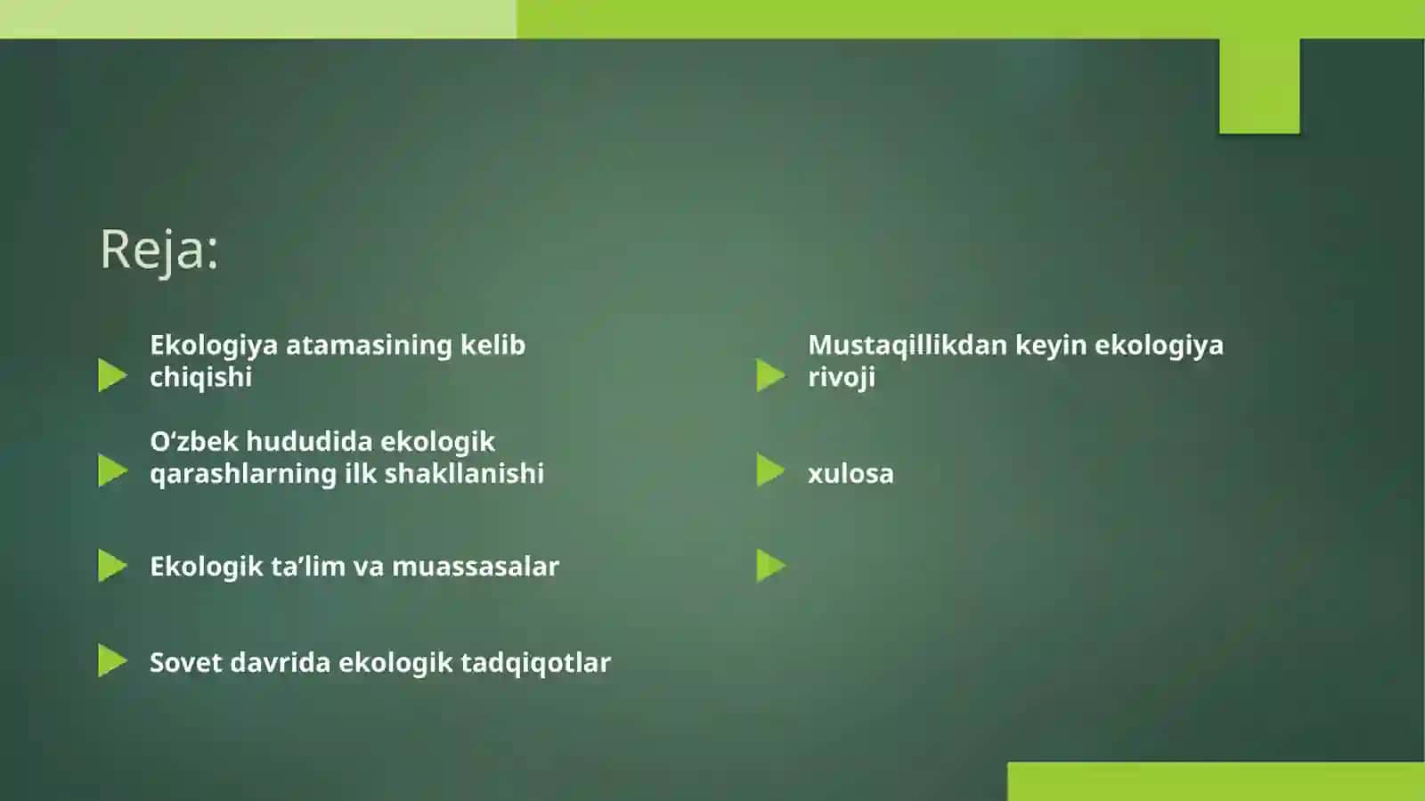 Ekologiya fanining qisqacha rivojlanish tarixi 2