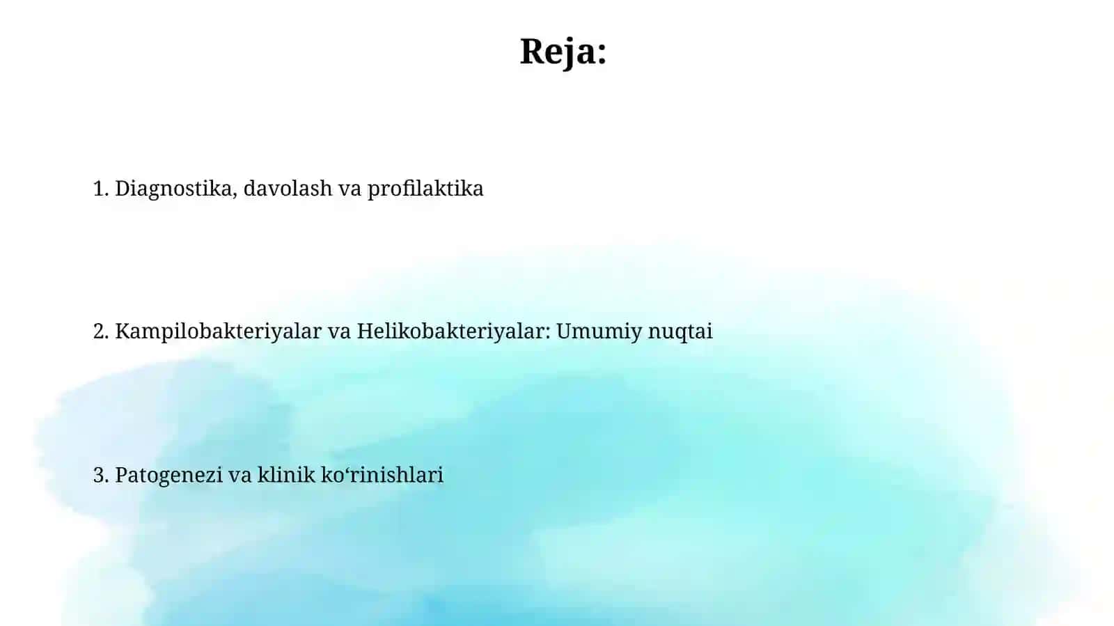 Kampilobakteriyalar, helikobakteriyalar va ularning amaliyotdagi ahamiyati 2