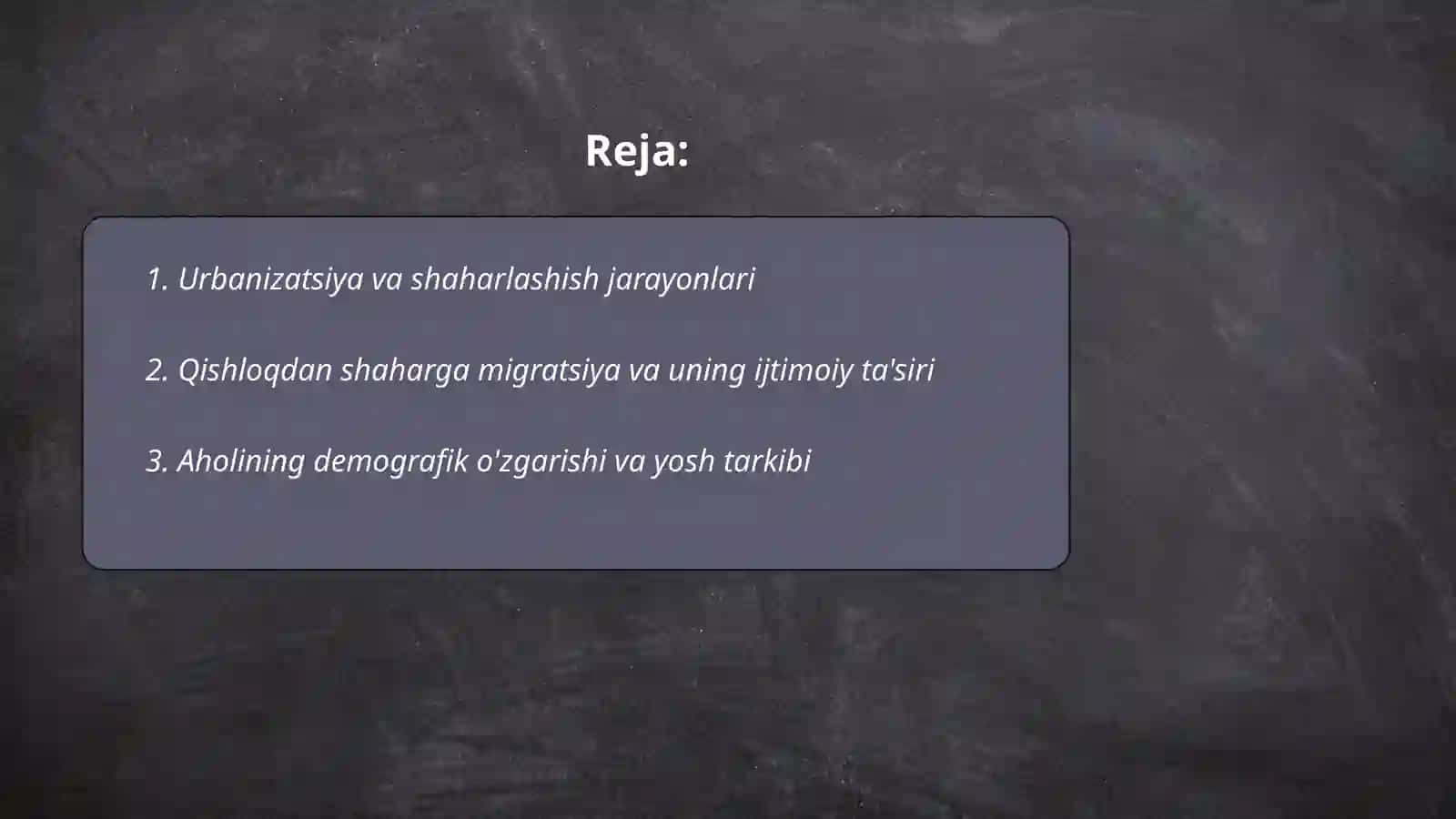 Urbanizatsiya va shaharlashish jarayonlari 2