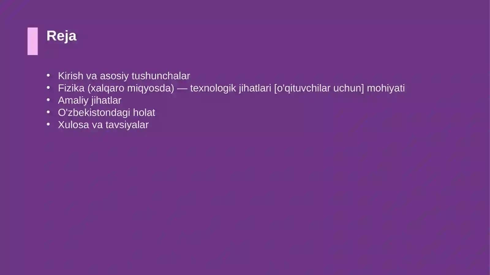 Fizika (xalqaro miqyosda) — texnologik jihatlari [o'qituvchilar uchun] 2