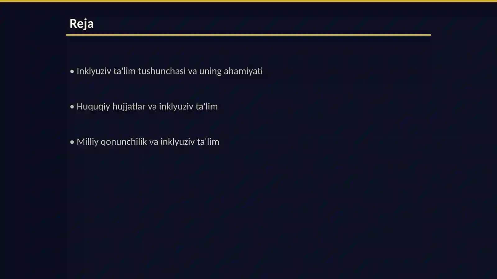 Inklyuziv talimning huquqiy asoslari 2