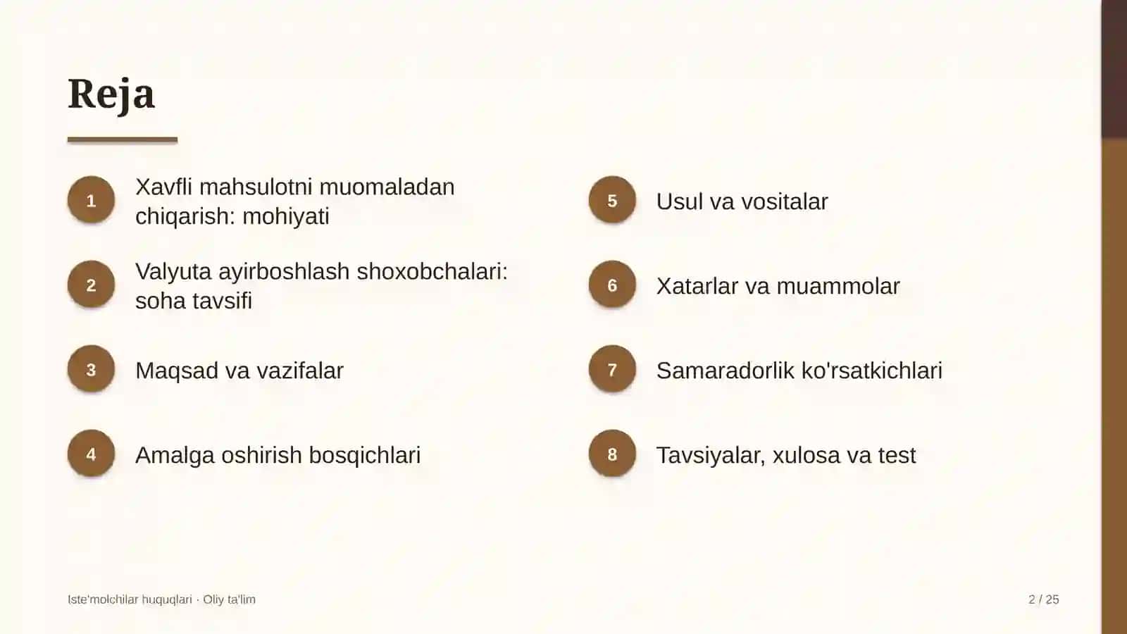 valyuta ayirboshlash shoxobchalarida xavfli mahsulotni muomaladan chiqarish tartibi 4015 2