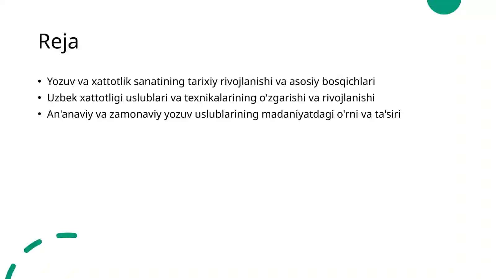 Yozuv va xattotlik san'atining rivojlanish bosqichlari 2