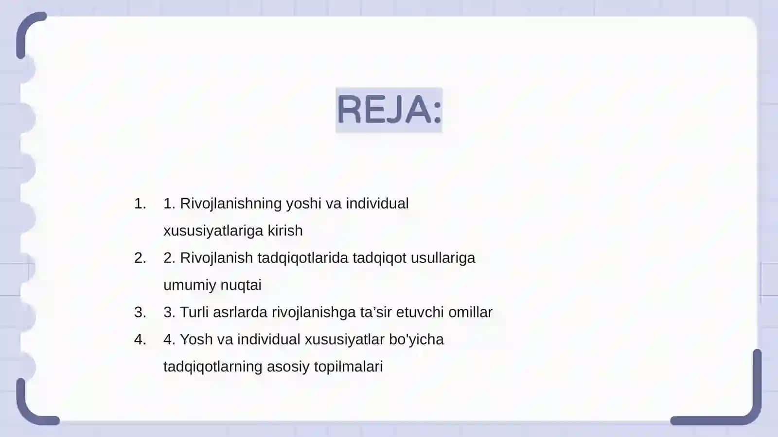 Rivojlanishning yoshga va individual xususiyatlariga oid tadqiqotlar tahlili 2