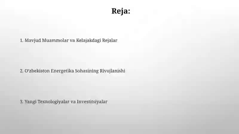 Jahon elektroenergetika rivojlanishi va istiqbollari 2