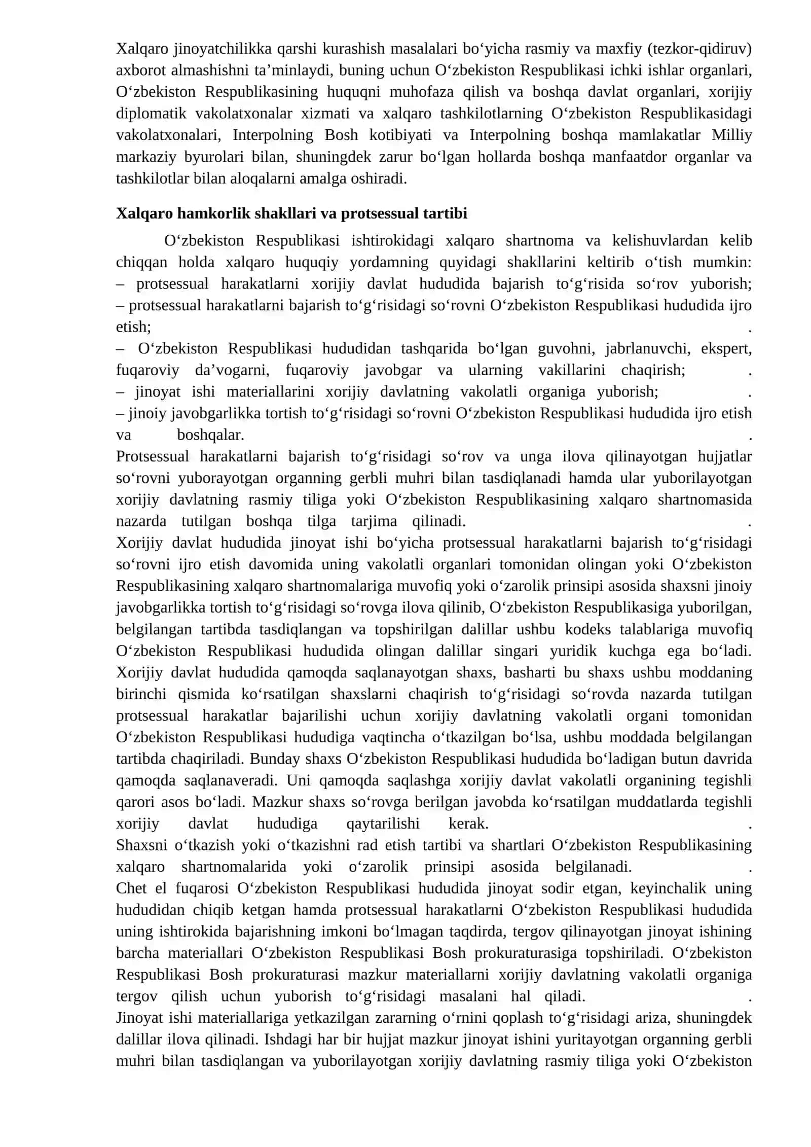 JINOYAT SUD ISHLARINI YURITISH SOHASIDAGI XALQARO HAMKORLIK 2