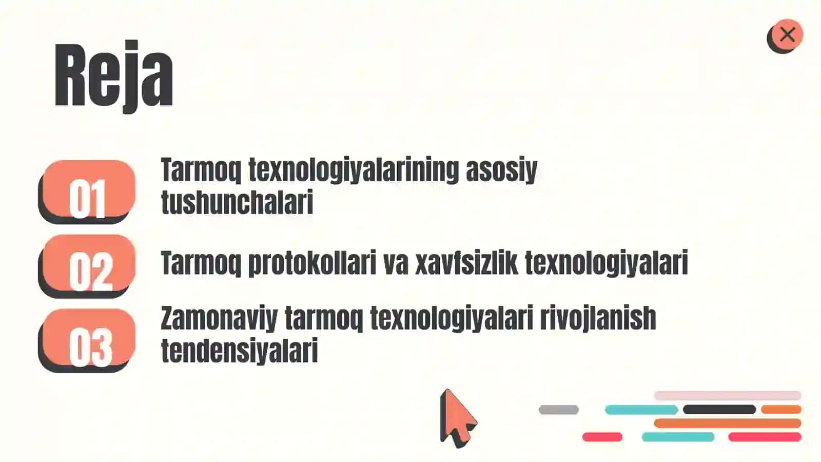 Tarmoq ilova va texnologiyalarining umumiy tushunchalari 2