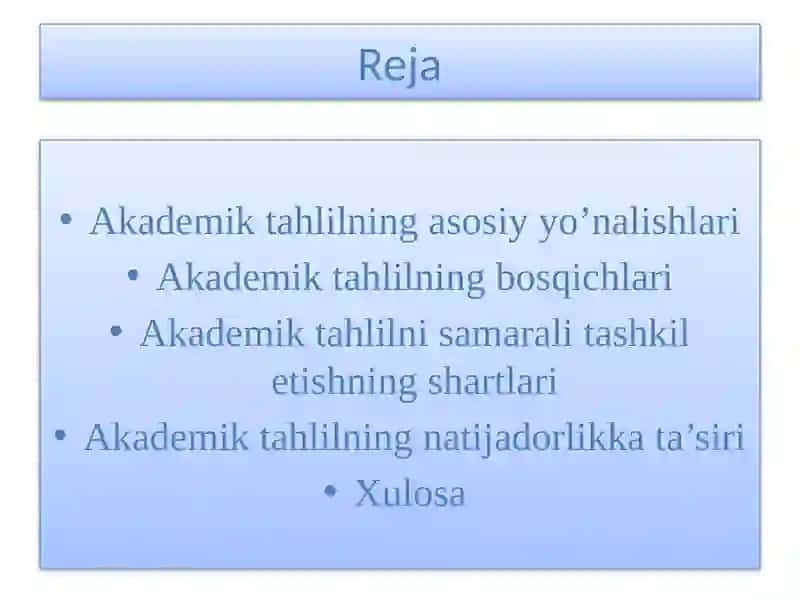 Ta’lim sifati va o‘qitish jarayonini yaxshilashda akademik tahlilni samarali tashkil etishning ahamiyati 2