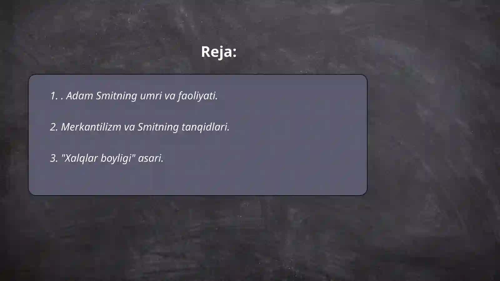 A. Smitning iqtisodiy g’oyalari haqida toliq 30 bet 2