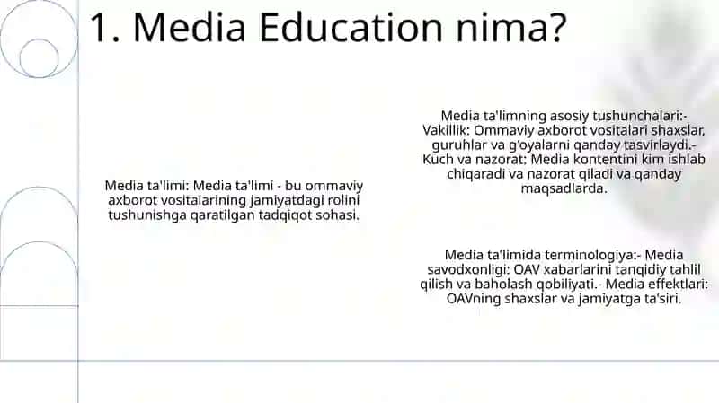 Media TaʼLimning Asosiy Tushunchalari Va Tayanch Iboralar 2