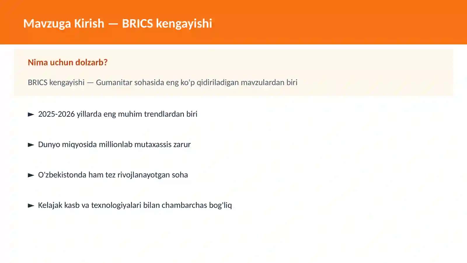 BRICS kengayishi 2