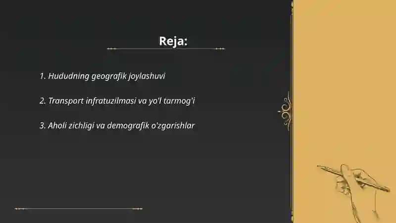 Turarjoy va jamoat binolarini loyihalash fanidan Samarqand shahridagi Abu Rayhon Beruniy va Qozizoda Rumiy kechalari kesishmasida joylashgan hudud tahlili 2