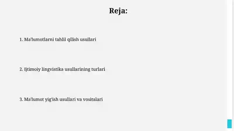 Sotsiolingvistika metodlari 2