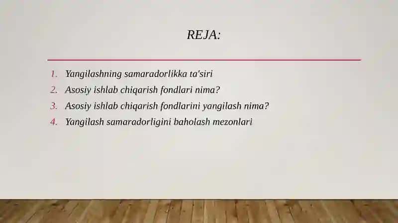 Sanoat korxonalarida asosiy ishlab chiqarish fondlarini yangilashning samaradorligi. 2