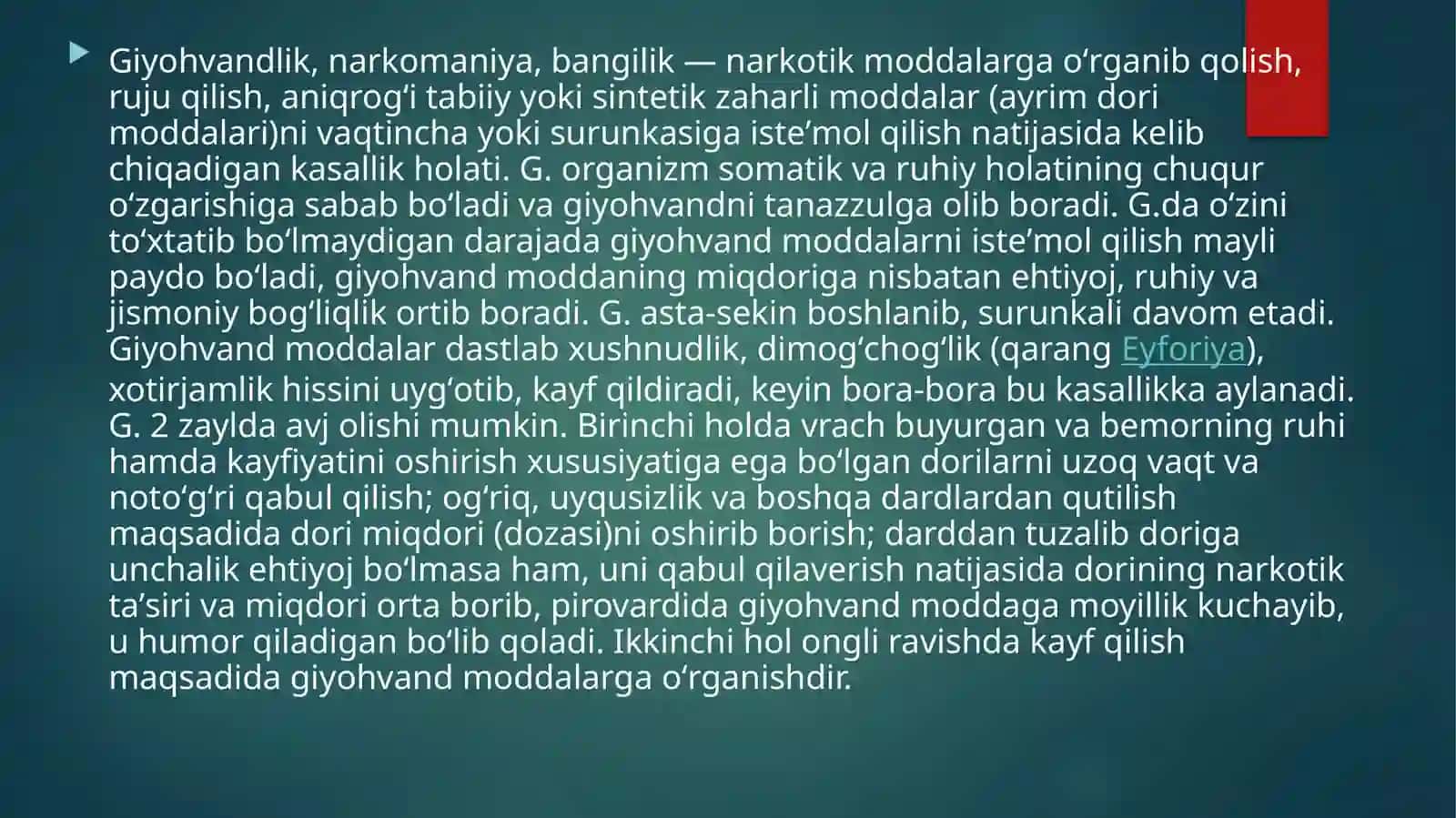 Giyohvandlikva uning zararli oqibatlari 2
