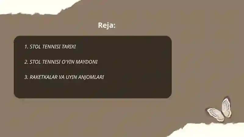 STOL TENNISI VA UNI O'YNASH QOIDALARI 2
