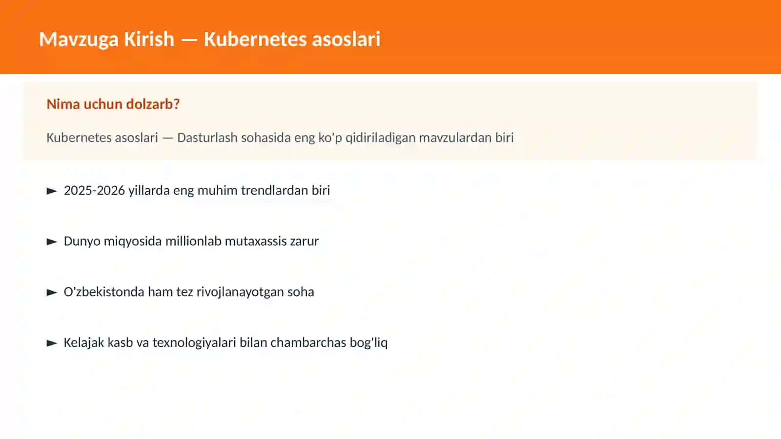 Kubernetes asoslari 2